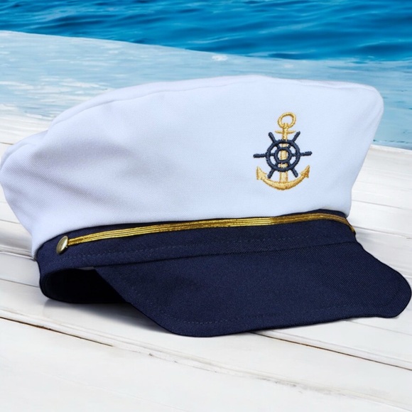 New Baby Toddler Boys Bow Accent Nautical Cap Outfit Set - Picture 8 of 15